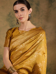 Womens Fashion Ethnic Mustard Color Sarees-MLSHWSA1358MUS0ONE