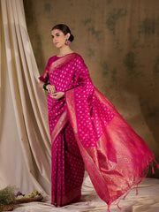 Womens Fashion Ethnic Pink Color Sarees-MLSHWSA1360PNK0ONE