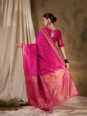 Womens Fashion Ethnic Pink Color Sarees-MLSHWSA1360PNK0ONE