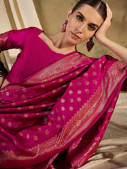 Womens Fashion Ethnic Pink Color Sarees-MLSHWSA1360PNK0ONE