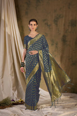 Womens Fashion Ethnic Grey Color Sarees-MLSHWSA1361GRY0ONE