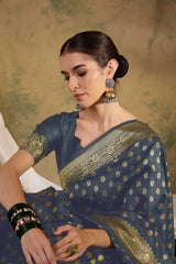 Womens Fashion Ethnic Grey Color Sarees-MLSHWSA1361GRY0ONE