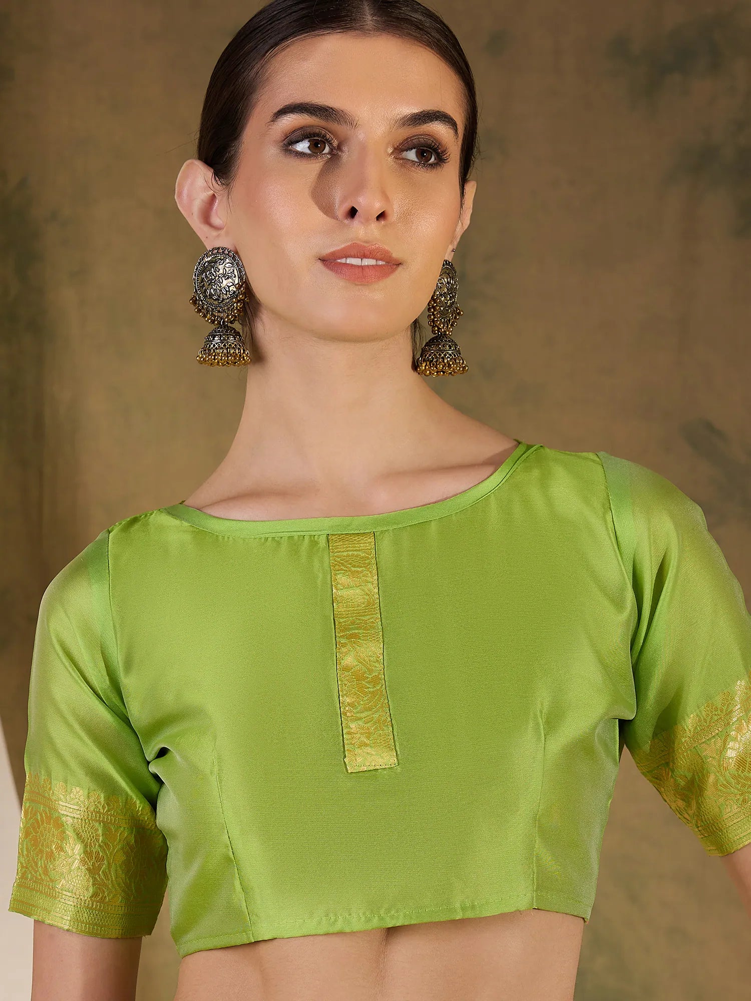 Pista Green Polyester Saree | Indian Wedding Sarees