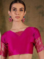 Womens Fashion Ethnic Pink Color Sarees-MLSHWSA1365PNK0ONE