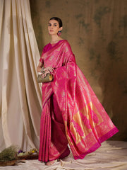 Womens Fashion Ethnic Pink Color Sarees-MLSHWSA1365PNK0ONE