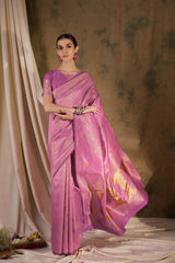 Womens Fashion Ethnic Pink Color Sarees-MLSHWSA1367PNK0ONE