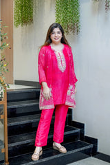 Georgette Kurta Set for Women - Fuchsia | MLWSHKS8928FUS