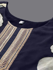 Women Floral Printed Sequinned Floral Georgette Kurta-AP-AHKUGRDP-1143