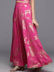 Printed Flared Maxi Skirt-AHSKCRSP-15031