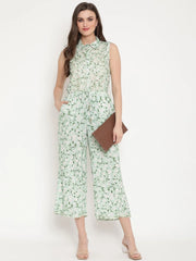 Mint Green Rayon Printed Jumpsuit-AHJSRYWX-891-FF