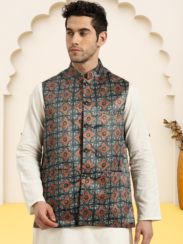 DesiQlo Men WaistCoat - Multicolor - WaistCoat_3002Grey