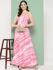 Women Flared Printed Maxi Skirt-AHSKCRDP-15030