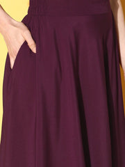 Women Flared Maxi Skirt-AHSKCR-15033