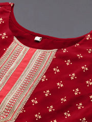 Women Floral Printed Pleated Kurta with Trousers-AP-AHKUPT-COMBO-1013