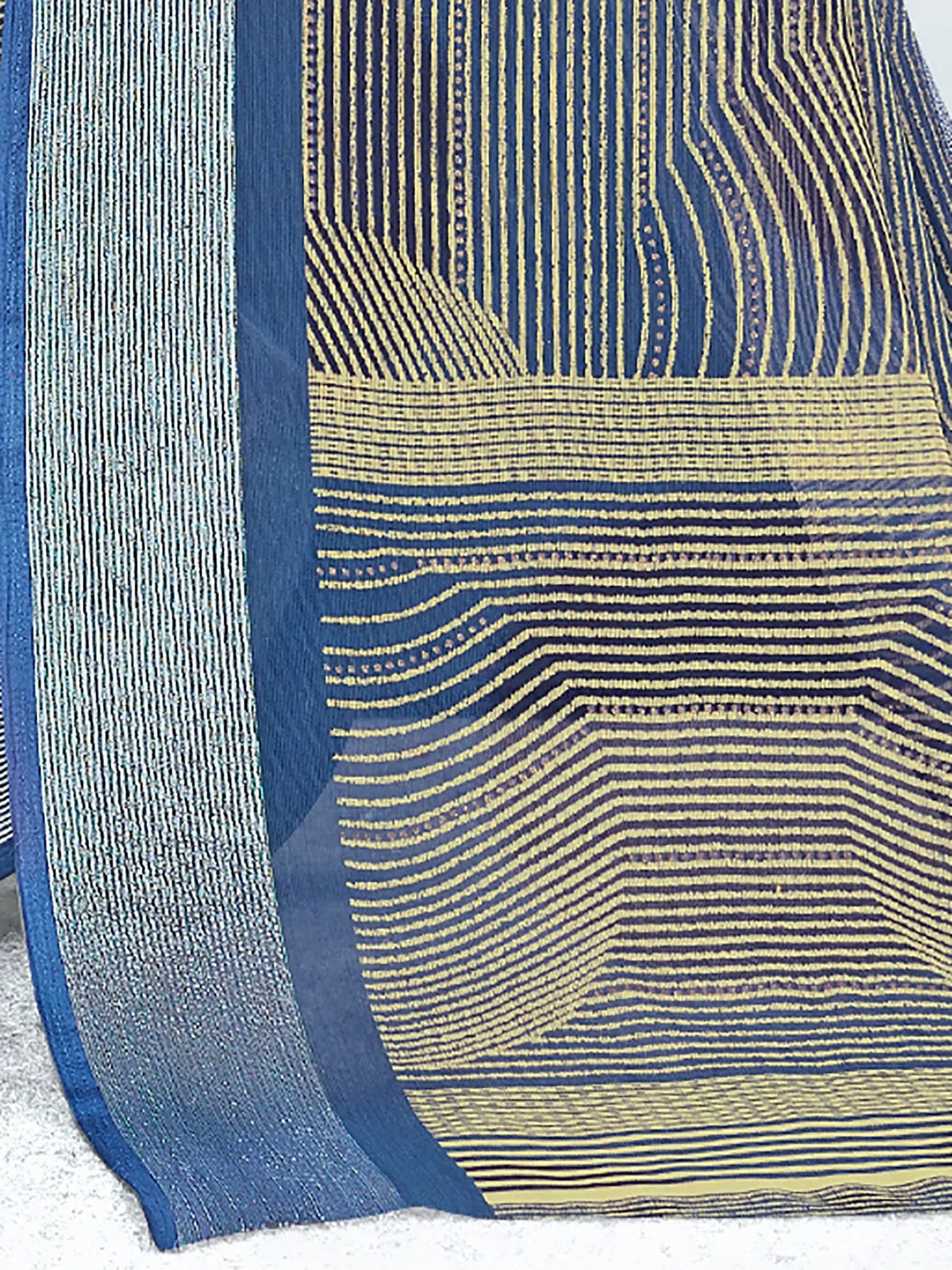 Navy Printed Designer Saree | Indian Sarees