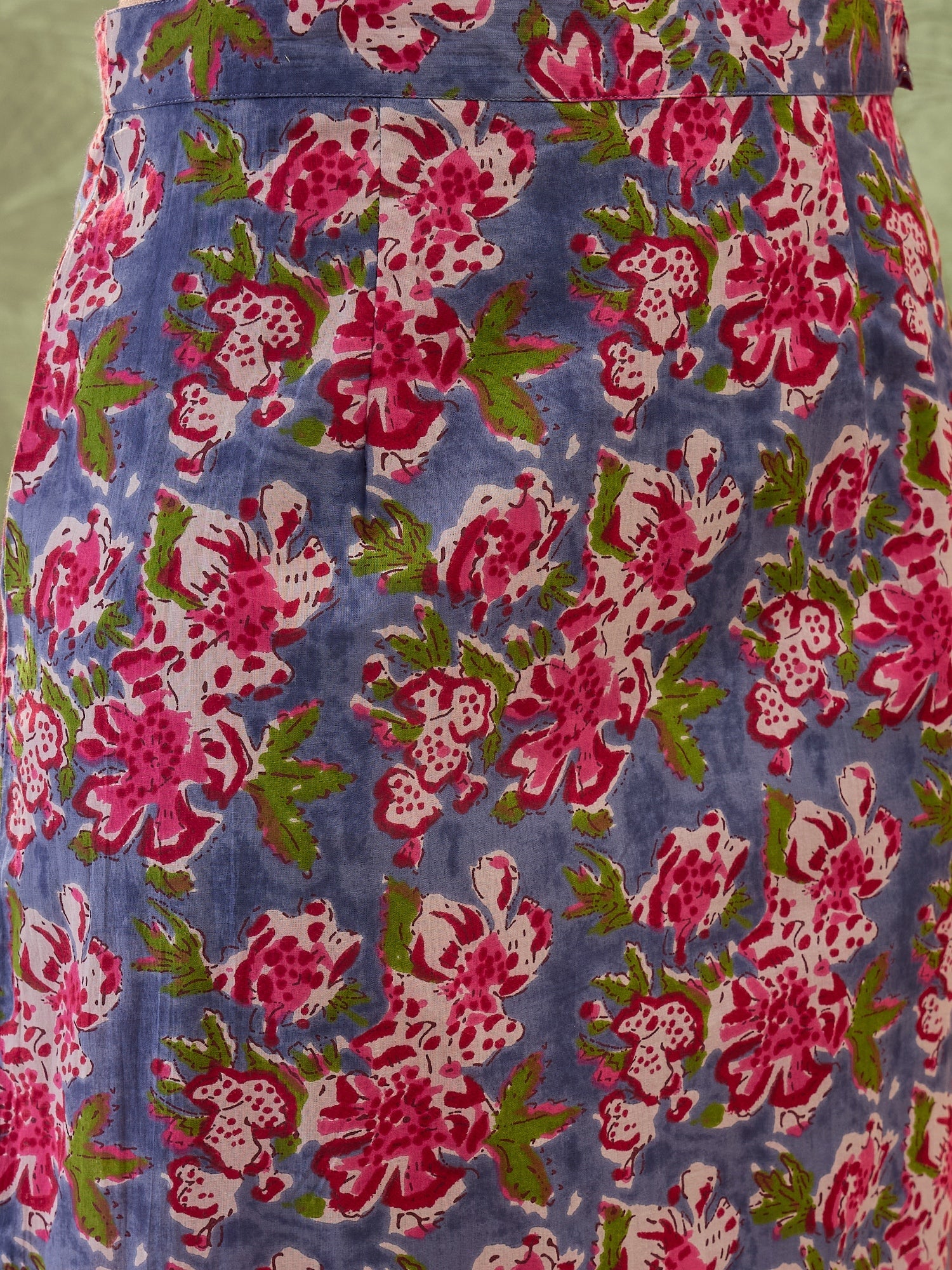 Women's Turquoise Floral Printed Cotton Co-Ord Set (CSTURQRAWAI) | Des