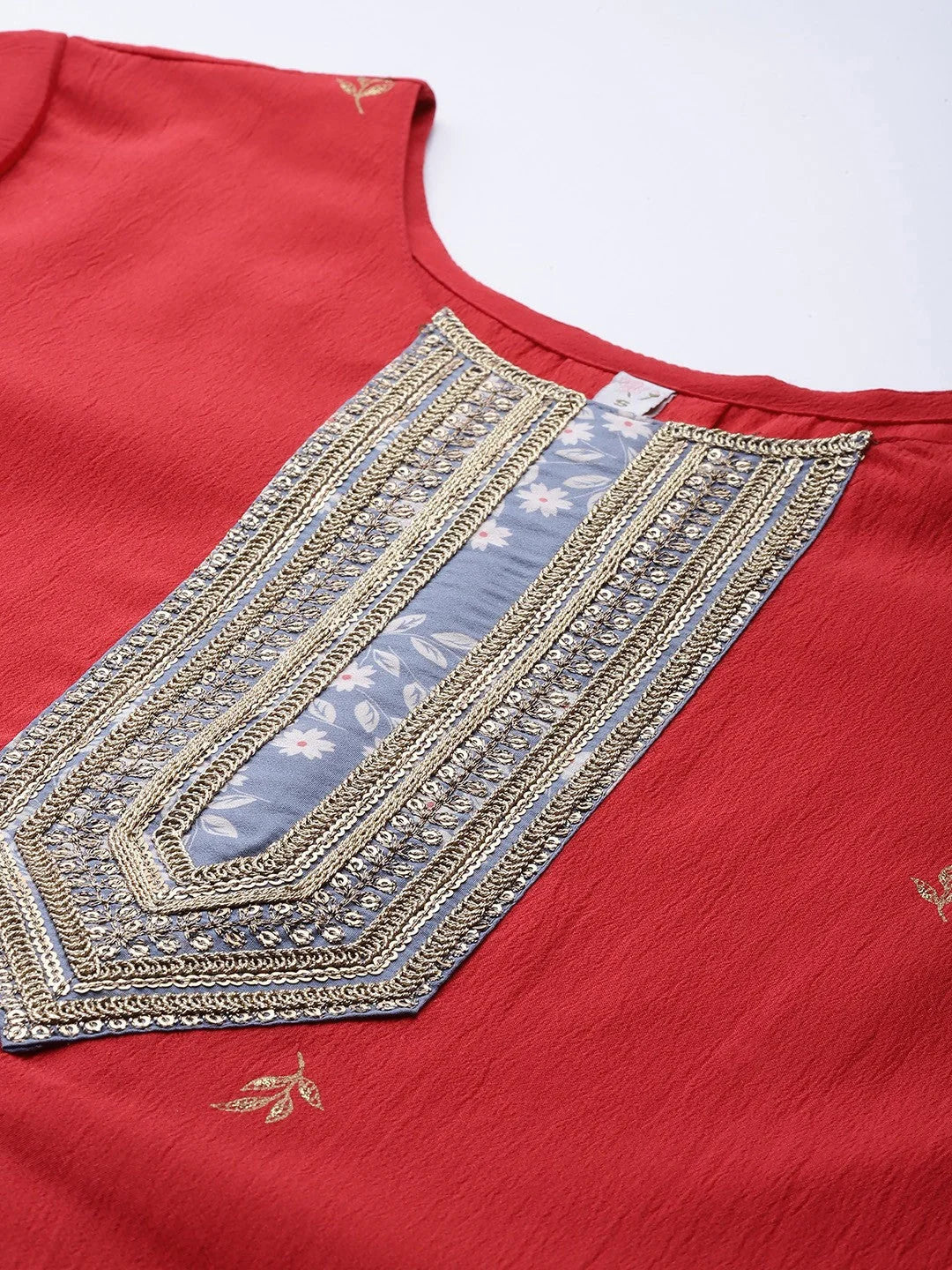 Gotta Patti Kurta Palazzo Set - Ethnic Print, Vibrant Style