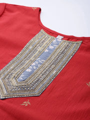 Ethnic Motifs Printed Gotta Patti Kurta With Palazzos & Dupatta-AHKUDUPZ-COMBO-1014