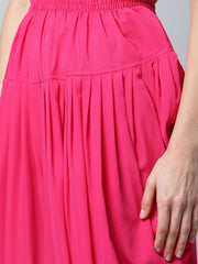 Pink Glitter Printed Kurta with Dhoti Pants-AHKUDH-COMBO-402-FF