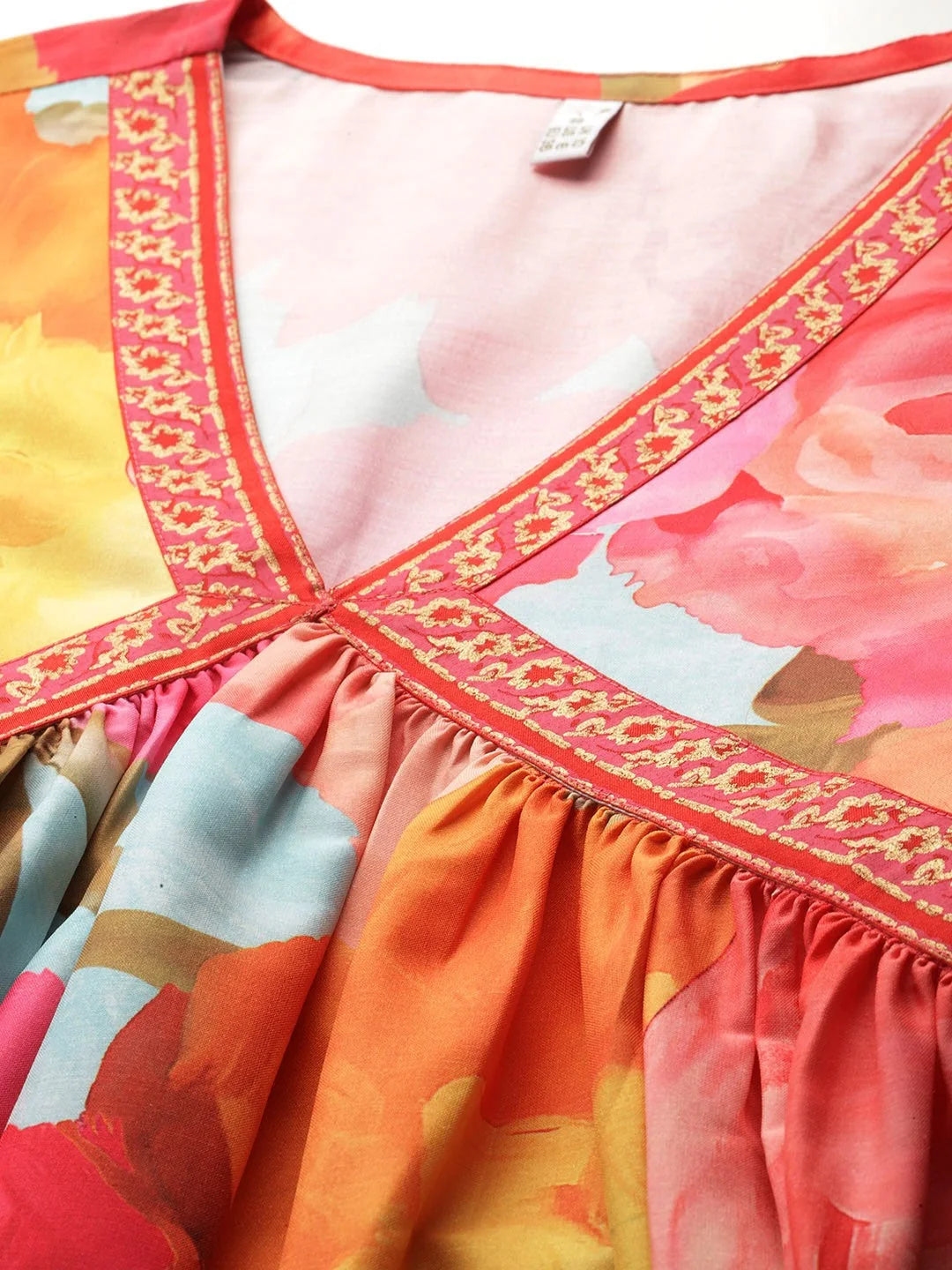 Floral Silk Empire Maxi Dress - Indian Dresses Online