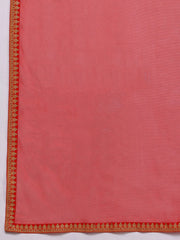 Floral Printed Gotta Patti Velvet Kurta With Trousers & Dupatta-AHKUPNDU-COMBO-1029