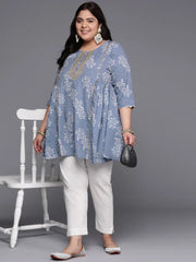 Printed Embellished Tunic-AP-AHTUCRDP-8181-EMB-OA