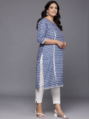 Plus Size Ethnic Motifs Printed Gotta Patti Pure Cotton Kurta-AP-AHKUCOWX-1121