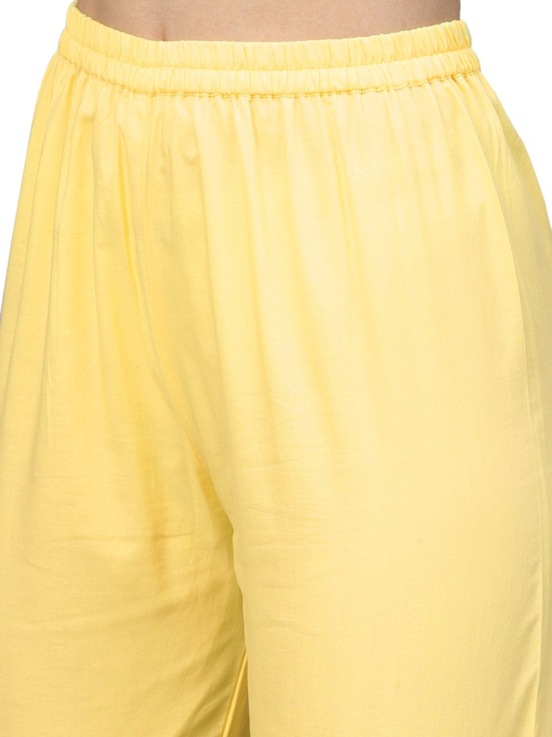 Yellow Glitter Print Sharara Set | Women's Kurta Sharara Suit