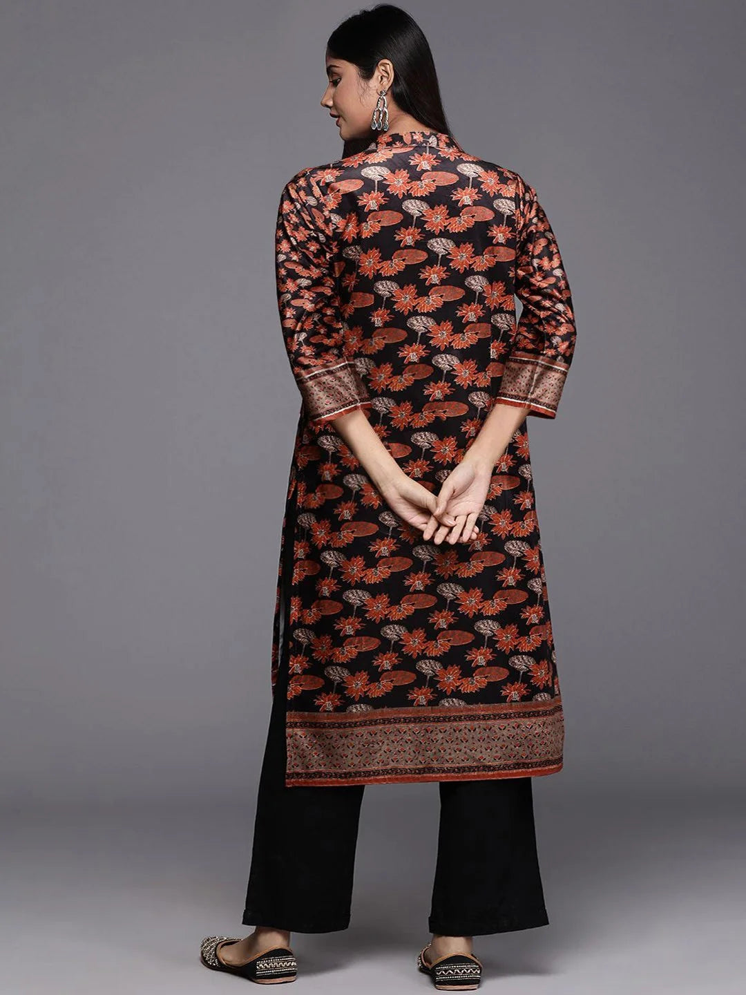 Floral Velvet Kurta for Women | Stylish Indian Kurtas