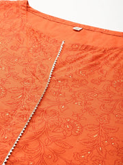 Plus Size Floral Printed Gotta Patti Pure Cotton Kurta Set-AP-AHKUPZDU-COMBO-928