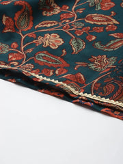 Printed Gotta Patti Tunic & Skirt-AHTUSK-COMBO-1012