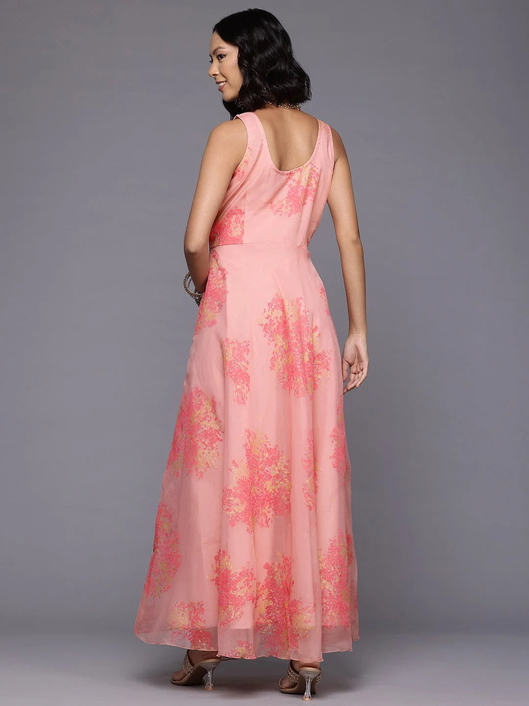 Floral Organza Ethnic Gown - Shop Indian Dresses Online Now!