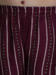 Cotton Blend Ethnic Suit Set for Girls - Purple | BS24SU47PRA