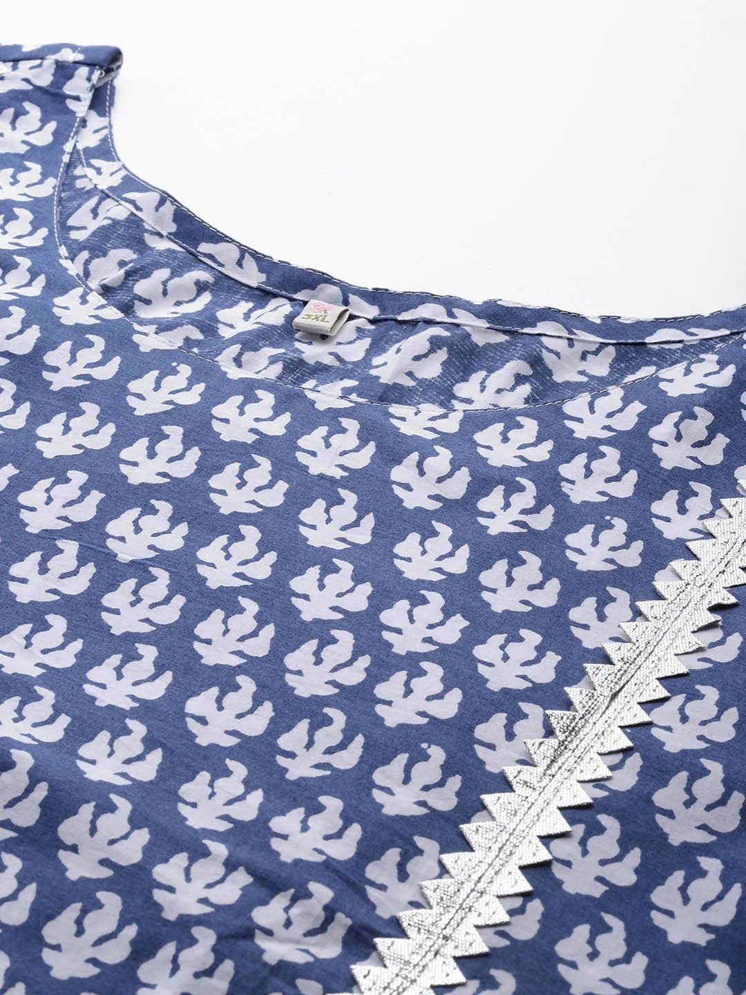 Cotton Gotta Patti Indian Kurta - Plus Size Ladies Kurtas