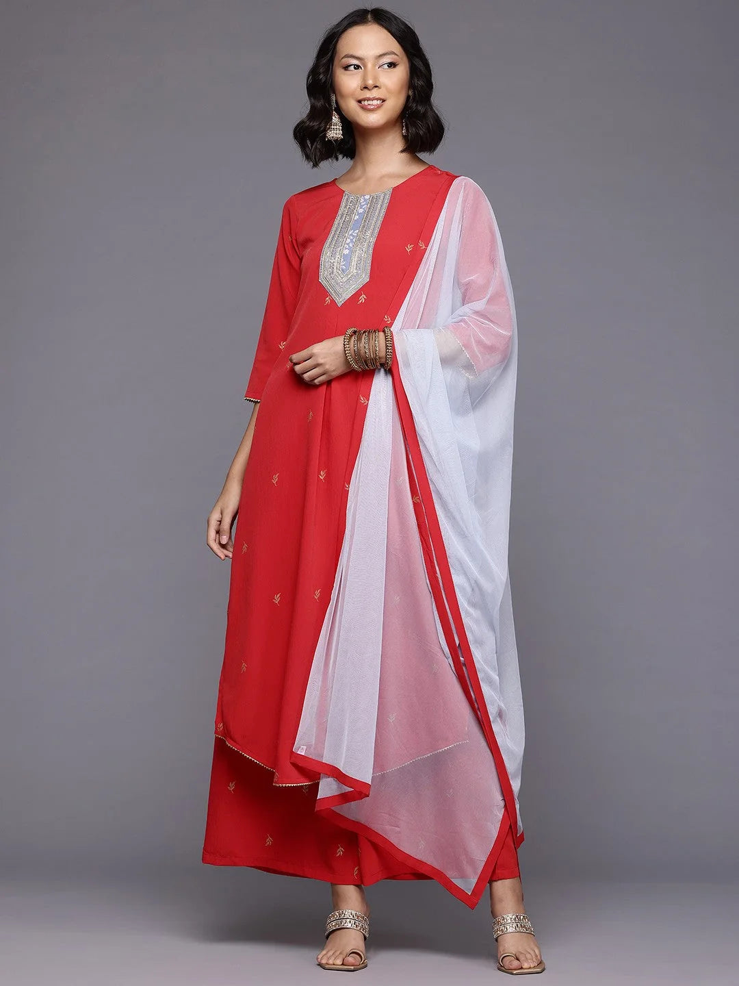 Gotta Patti Kurta Palazzo Set - Ethnic Print, Vibrant Style