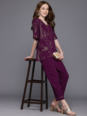 Floral Printed Tunic & Trousers Co-ords-AHTUPN-COMBO-908