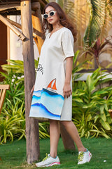 Women's casual resort wear with embroidery-CL-SW-3087