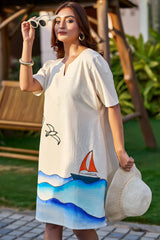Women's casual resort wear with embroidery-CL-SW-3087