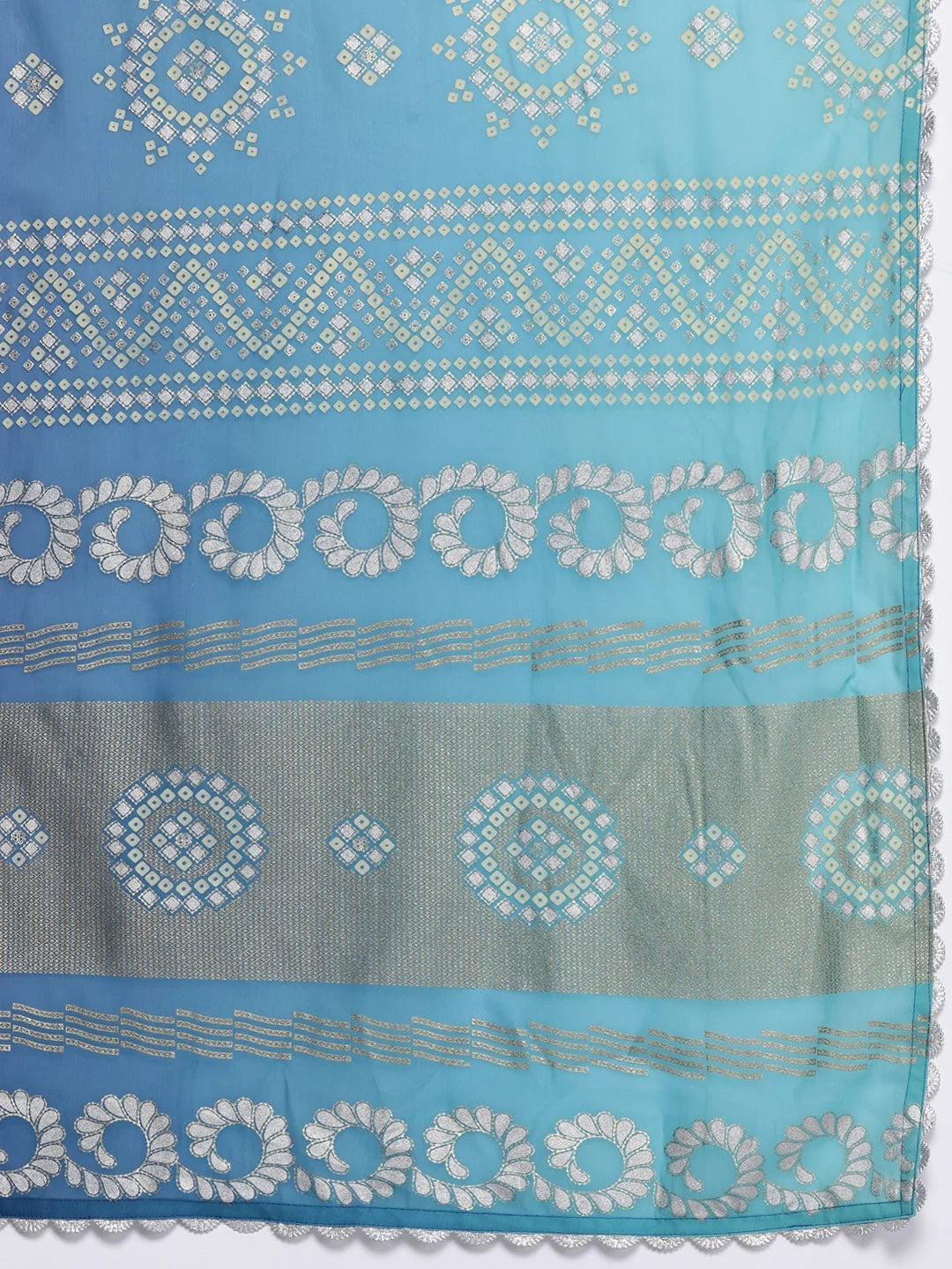 Plus Size Cotton Kurta and Palazzo Set with Dupatta