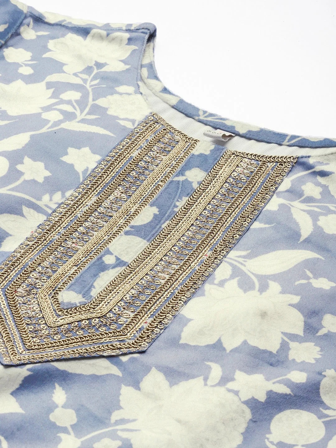 Floral Sequinned Velvet Indian Kurtis - Shop Ladies Kurtas Now