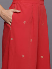 Ethnic Motifs Printed Gotta Patti Kurta With Palazzos & Dupatta-AHKUDUPZ-COMBO-1014