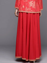 Women's Solid Flared Maxi Skirt-AHSKCR-15034