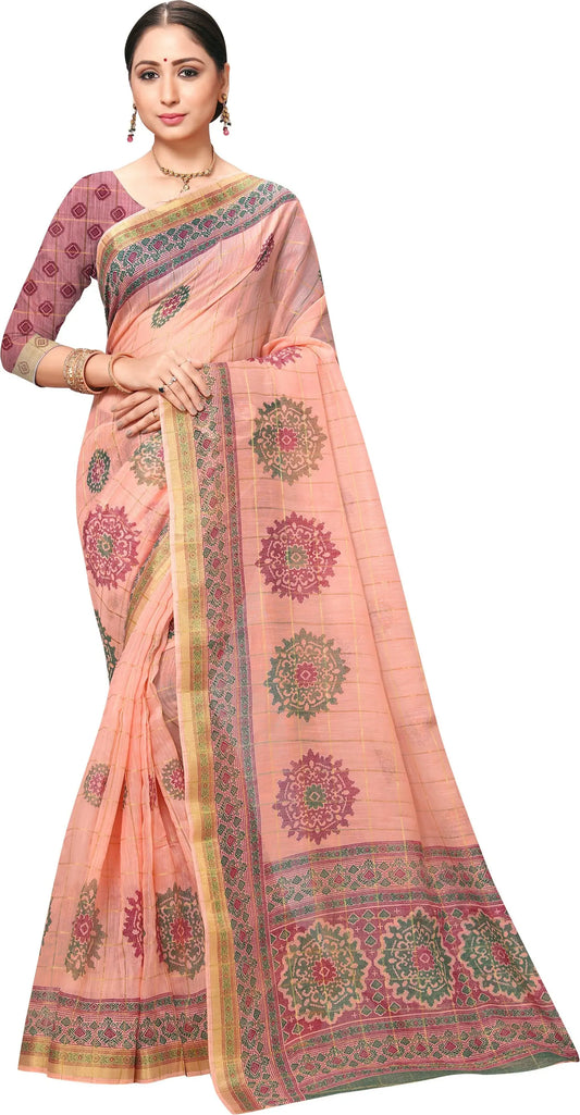 Pink Printed Art Silk Saree-VSAR1222Aa-Standard 1493