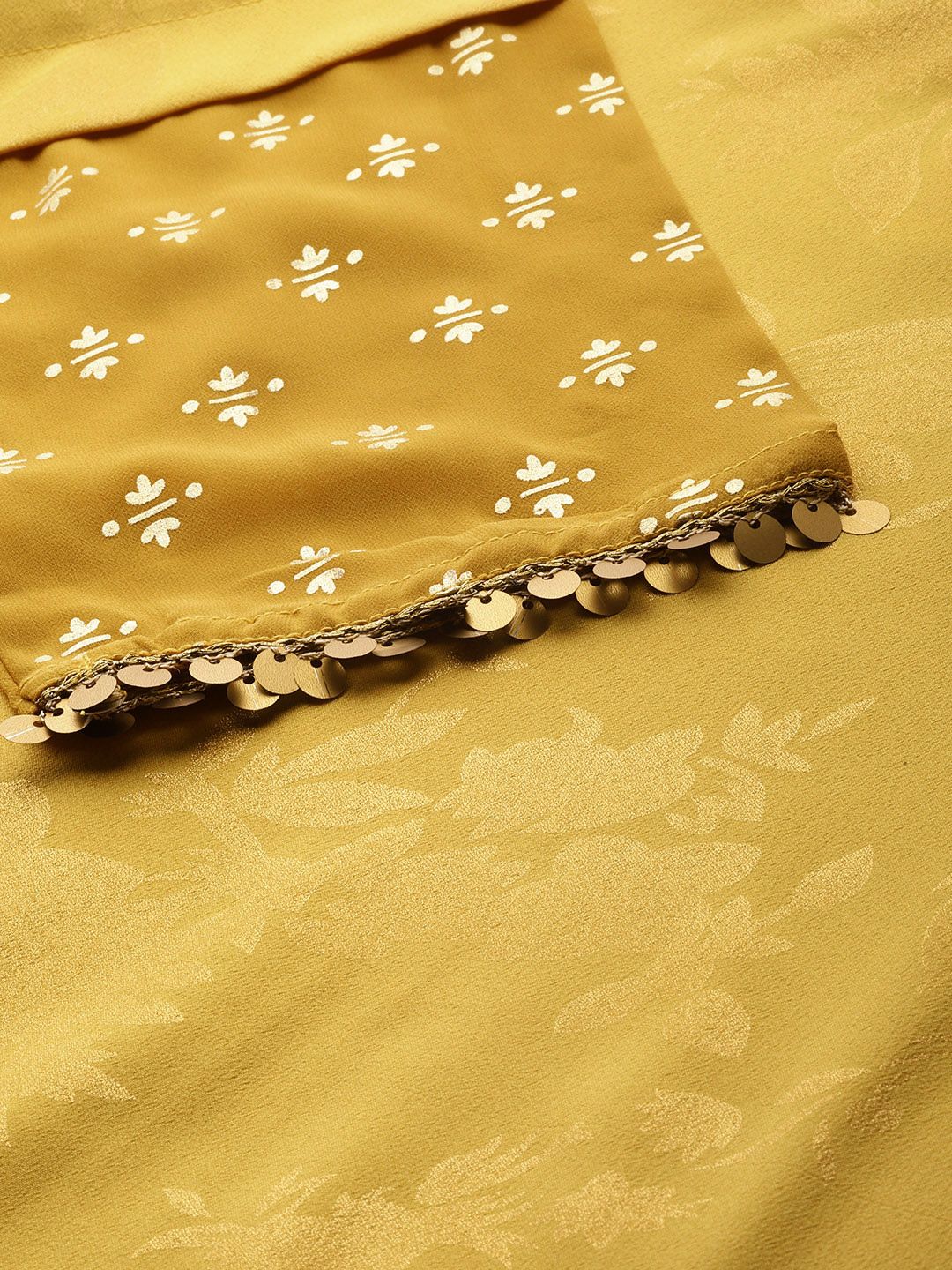 Mustard Printed Kurta Palazzo Set | Women's Palazzo Pants Set