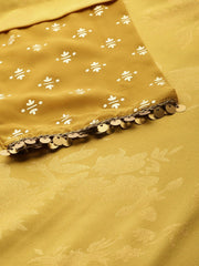 Mustard Yellow Printed Kurta Palazzo Set With Dupatta-AHKUDUPZ-Combo-250