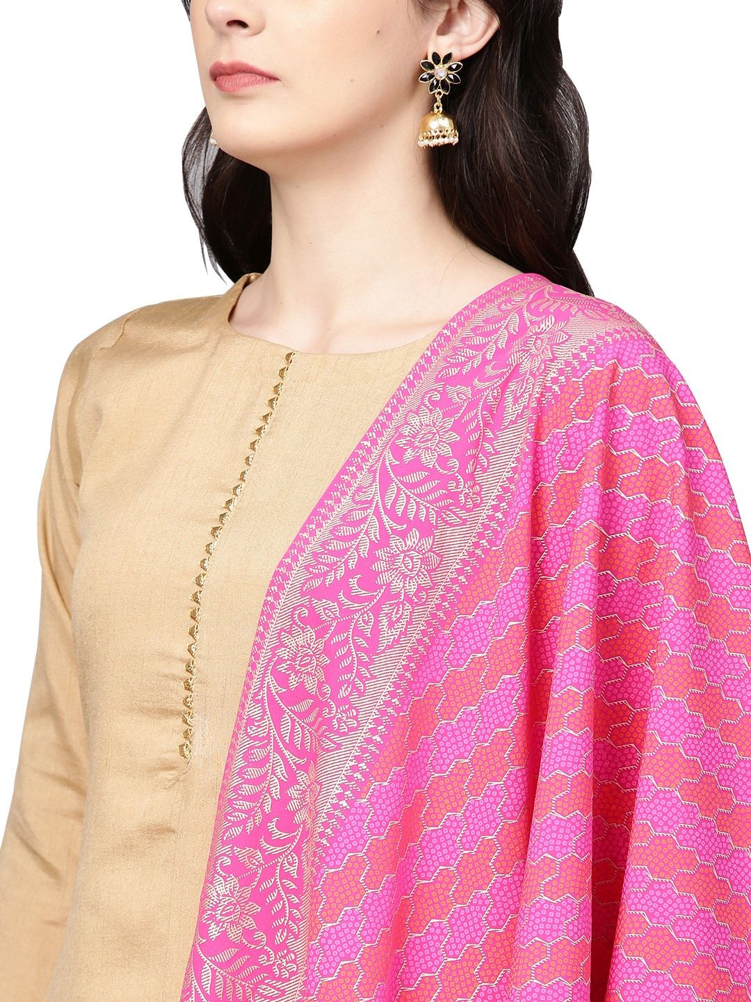Bandhani Print Kurta Pant Set with Dupatta | Designer Kurta Sets
