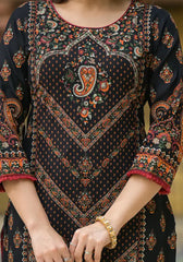 Women Viscose Rayon Kurta Palazzo Dupatta Set