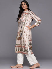 Women Ethnic Motifs Printed Gotta Patti Velvet Kurta-AP-AHKUVLDP-1105