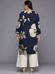 Women Floral Printed Sequinned Floral Georgette Kurta-AP-AHKUGRDP-1143