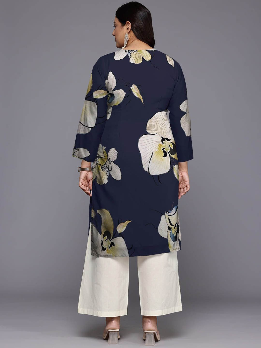 Sequinned Floral Georgette Kurta | Indian Kurta for Women